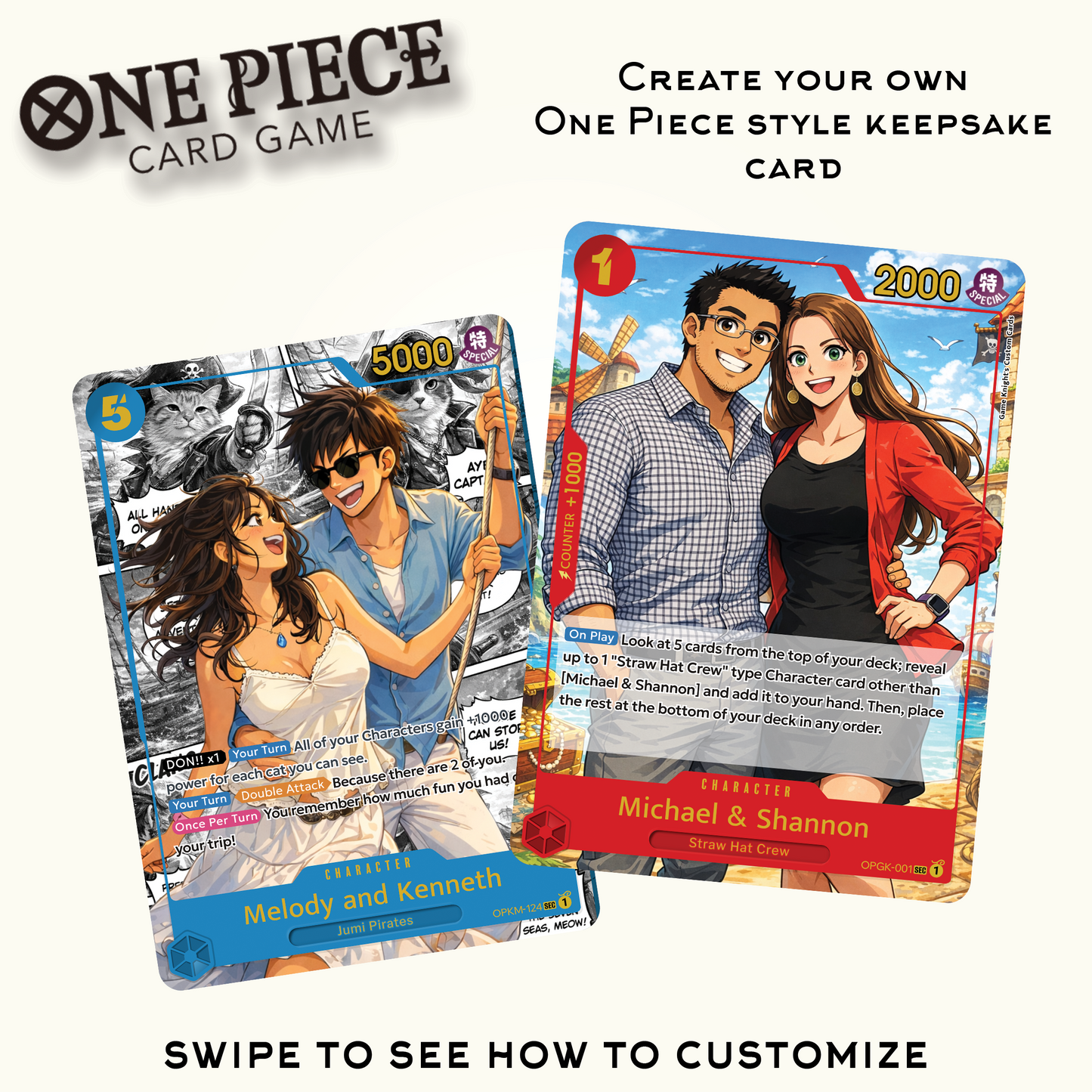 One-Piece Style Custom Card